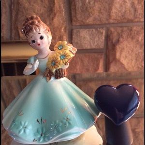 Heart navy blue ring